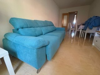 Sofá 3-4 plazas azul 265cm