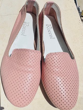 Zapatos Rocol Piel Perforada T34 Rosa