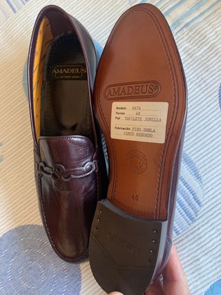 Mocasines Hombre marca Amadeus Burdeos Talla 40