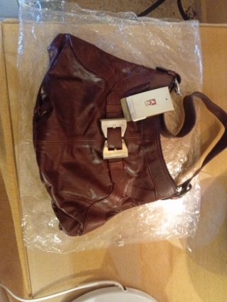 Bolso de cuero marrón vacuno Argentina