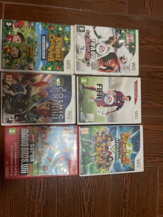 Lote 6 Giochi Wii: FIFA, Mario, Animal Crossing