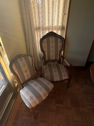 Conjunto 4 Sillas Clásicas Luis XV Madera