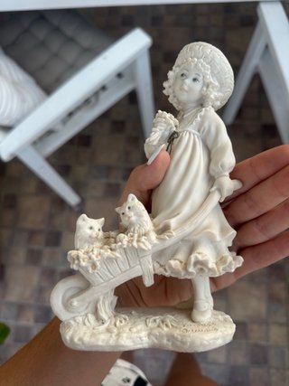 Figura Giuseppe Armani Niña con Carretilla y Gatit