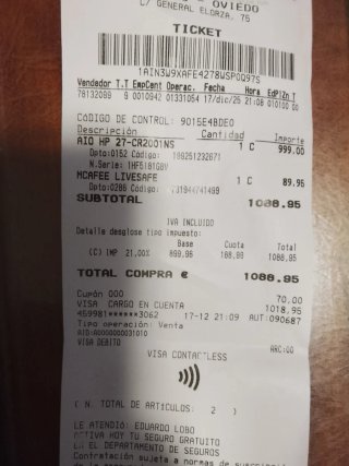 HP Todo en Uno 27"- Poco uso(Precio negociable)