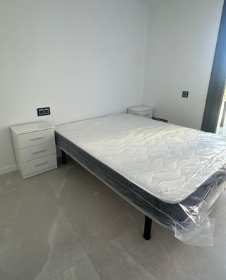 Base Tapizada + Colchón Viscoelástico Nuevo