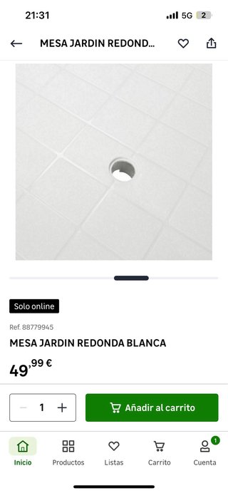 Tavolo da Giardino Rotondo Bianco con due sedie