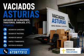 Vaciados y portes en toda Asturias economicos