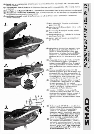 Soporte Baúl SHAD PIAGGIO FLY