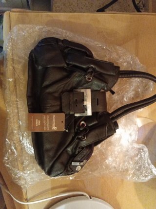 Bolso Agustino Cuero Vaca Marrón Hecho en Argentin