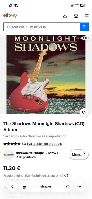 CD The Shadows Moonlight Shadow