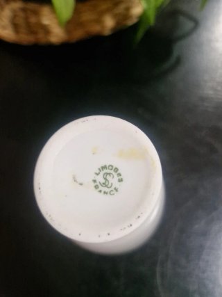 Jarrón Porcelana Limoges Lasseube Souvenir