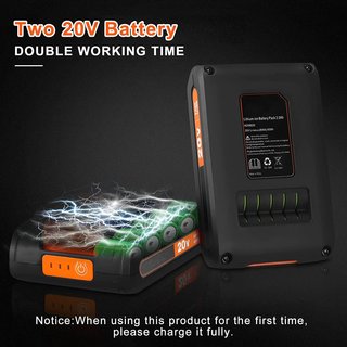 Soplador Hojas Inalámbrico 20V + 2 Baterías