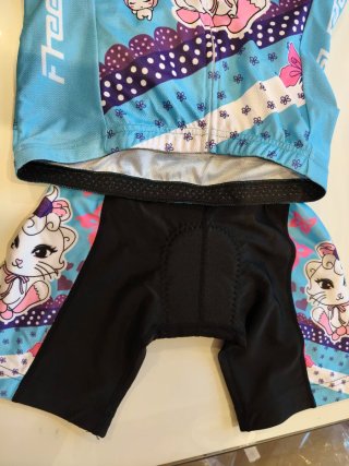 Maillot y culotte ciclismo niña gatitos talla 8-9