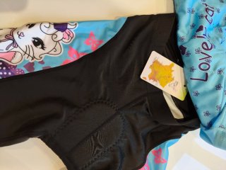 Maillot y culotte ciclismo niña gatitos talla 8-9