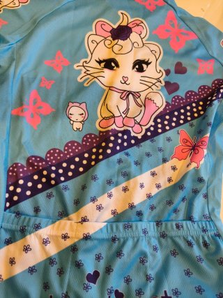 Maillot y culotte ciclismo niña gatitos talla 8-9