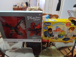 Lote Juguetes: Dron, 2 Bigfoot, F1 Racing