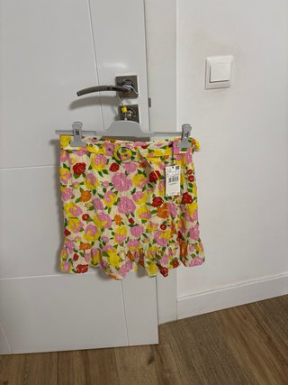 Falda Mango Estampada Floral Talla M
