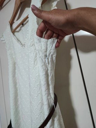 Vestido blanco algodón mujer
