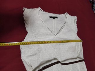 Vestido blanco algodón mujer