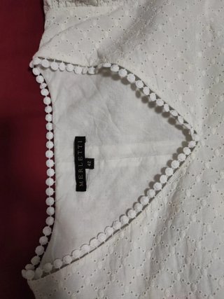 Vestido blanco algodón mujer