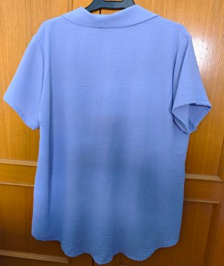 Blusa violeta manga corta talla XL
