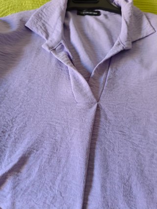Blusa violeta manga corta talla XL