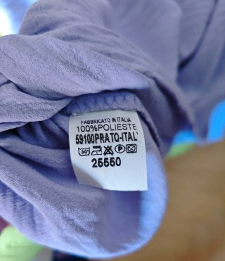 Blusa violeta manga corta talla XL