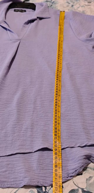 Blusa violeta manga corta talla XL