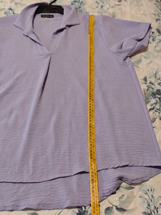 Blusa violeta manga corta talla XL