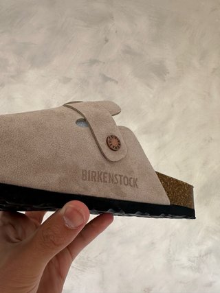 Zuecos Beige o Gris Claro Ante Birkenstock Nuevo