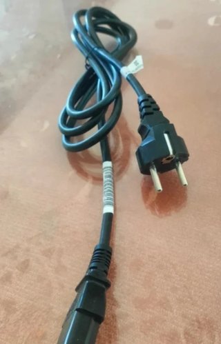 Lote 20 cables alimentación negros