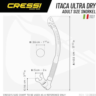 Cressi Itaca Ultra Dry Adulto Snorkel