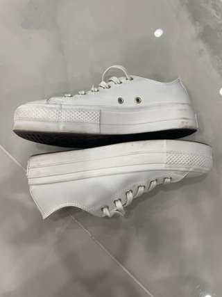 Converse Piel Talla 39 Blancas