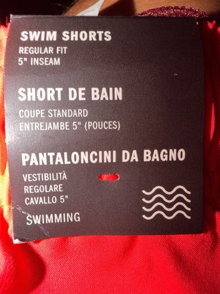 Bañador Adidas 5 inseam Swim Shorts Rojo Talla XS