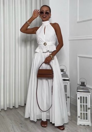 Conjunto Top y Falda Plisadas
