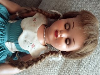 Muñeca antigua Teresin o Maricela Carton Piedra