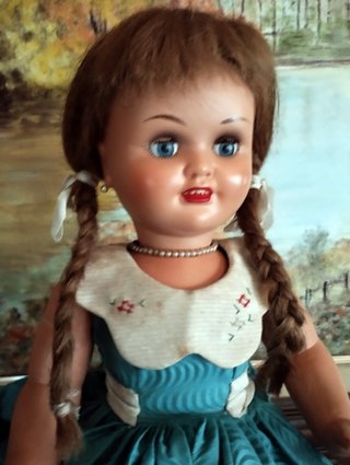 Muñeca antigua Teresin o Maricela Carton Piedra