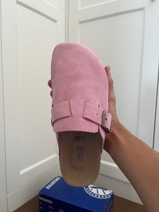 Zuecos Rosas/Rosita Ante Birkenstock Nuevo