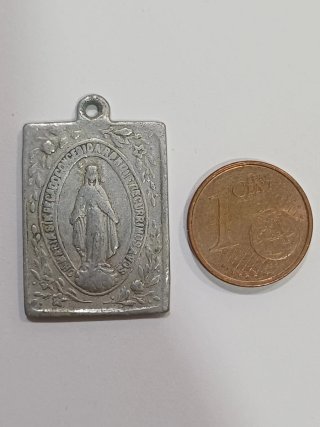 Medalla antigua religiosa  Virgen Maria Sin Pecado