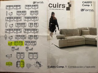 Conjunto sofás Fama gris tela