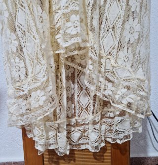 Vestido largo encaje blanco talla L