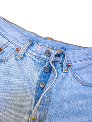 Levi's 501 Shorts Vaqueros Desgastados Azul W24-XS