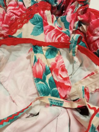 Traje Flamenca Talla 38 Flores corte sirena
