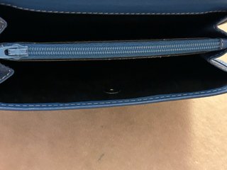 Cartera azul de piel Balmain