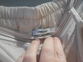Pantalón palazo beige Talla L