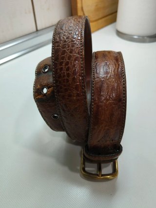 Cinturón de piel marrón hombre 100/40