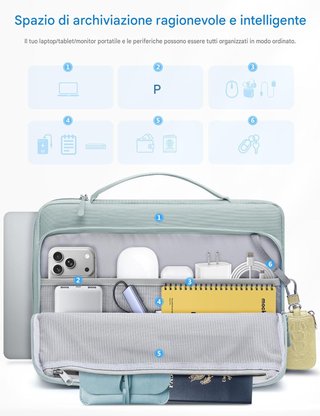 Borsa porta PC HYZUO fino a 15/16