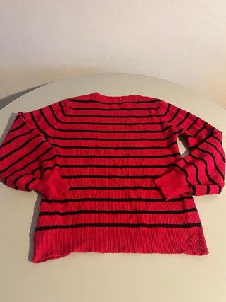 Jersey Minueto Rayas Rojo y Negro Talla M