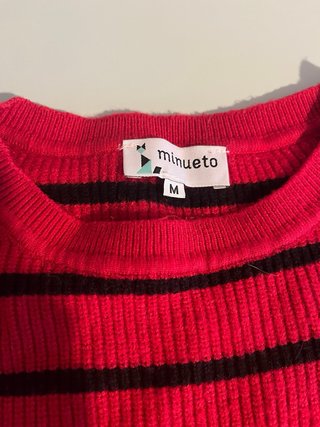 Jersey Minueto Rayas Rojo y Negro Talla M