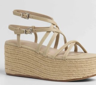 Sandalias Beige Plataforma Talla 36 Mim